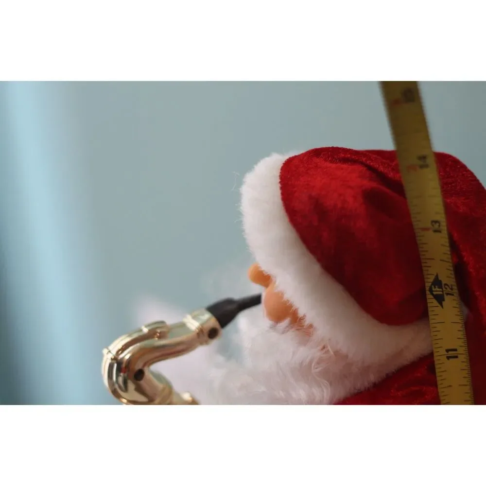 Vintage Dancing Santa Claus with Saxophone (Works)